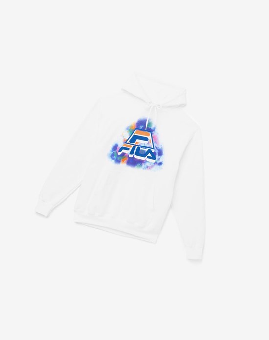 Fila Dracen Tie Dye Hoodie Blancas | 23XKDBCMS