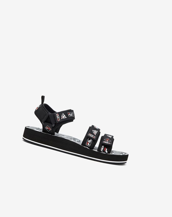 Fila Drifter Dns '90s Chanclas Sandals Negras Blancas Rojas | 68BIOXNWF