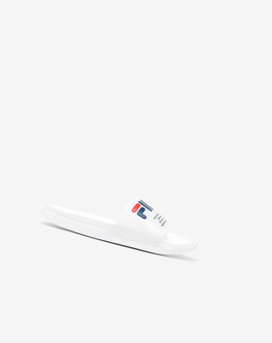 Fila Drifter Luxe Clear Chanclas Sandals Blancas Azul Marino Rojas | 16BYAQSCR