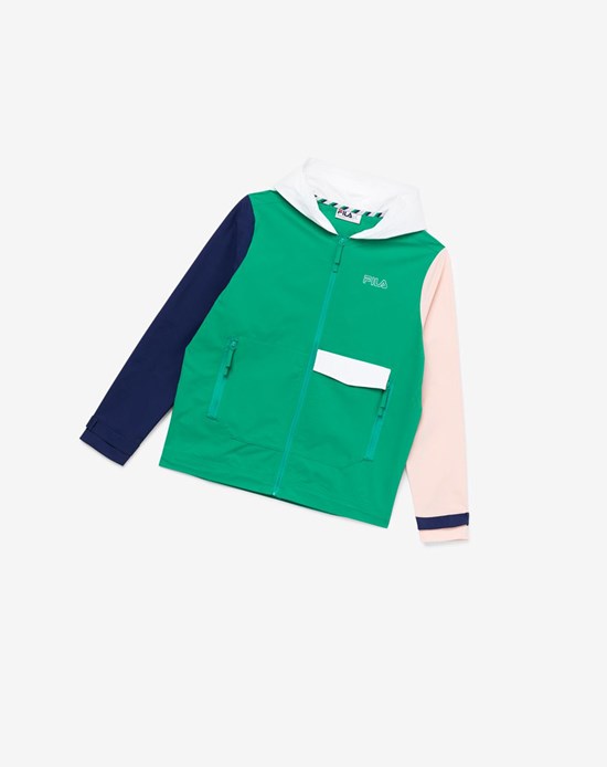 Fila Dutton Woven Viento Jacket Verde Rosas | 51THAZMJW