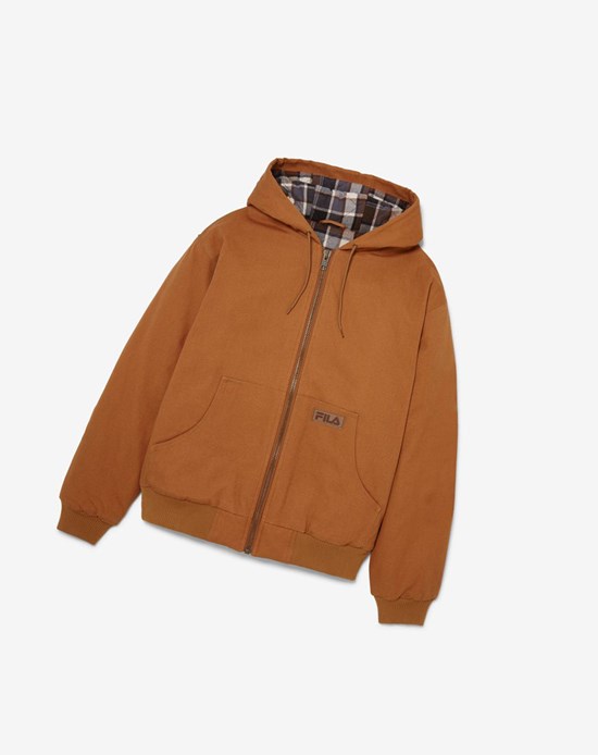 Fila Encapuchado Bomber Jacket 971 Chestnut | 41DXFHBNL