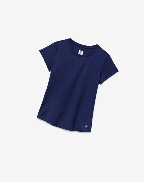 Fila Essentials Corta Sleeve Top Azul Marino | 86XUJNAYB