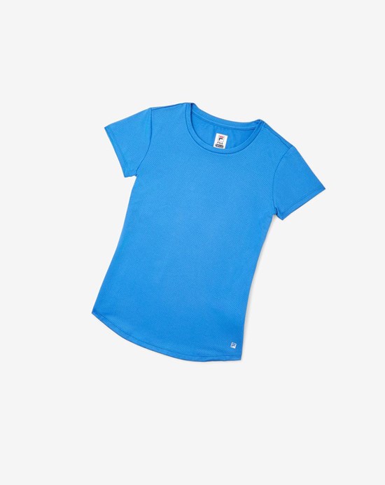 Fila Essentials Corta Sleeve Top Azules | 01YESQFCB