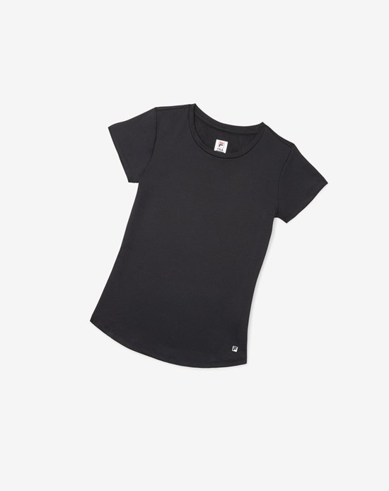 Fila Essentials Corta Sleeve Top Negras | 89VWRGEAU