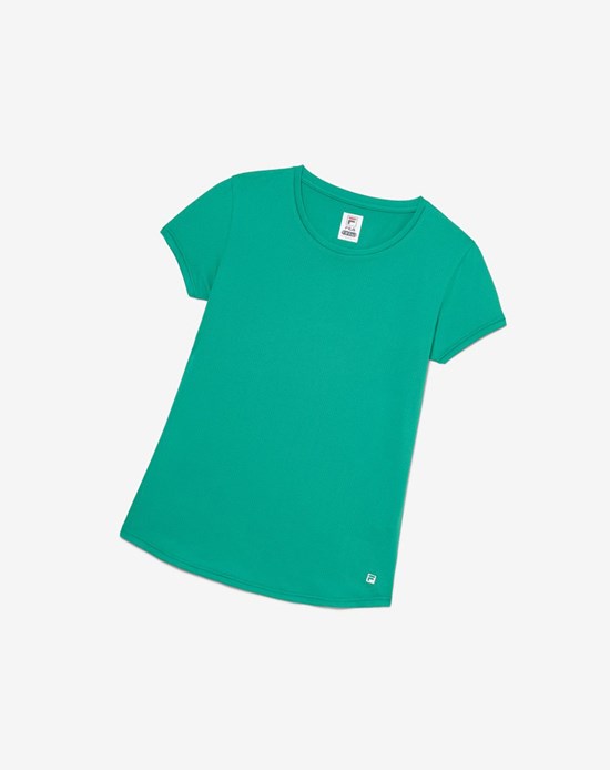 Fila Essentials Corta Sleeve Top Verde | 16DONYJLM