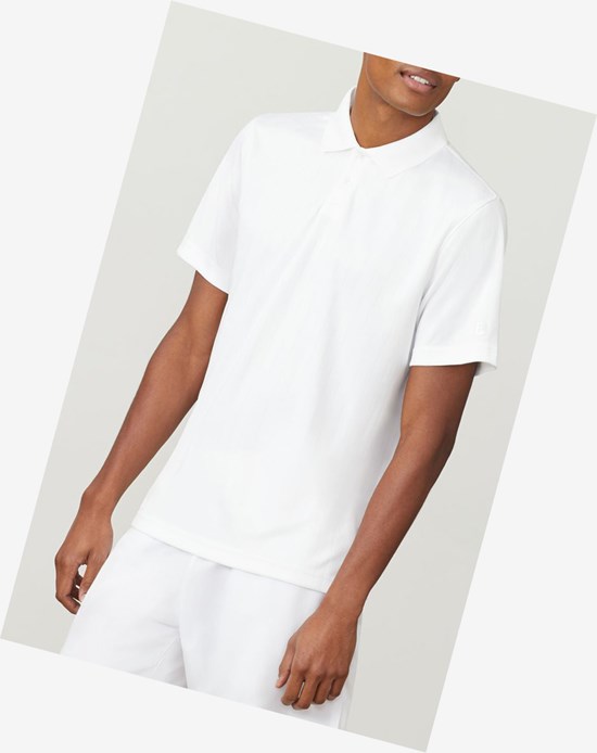 Fila Essentials Drop Needle Polo Blancas | 15TLXIYSN