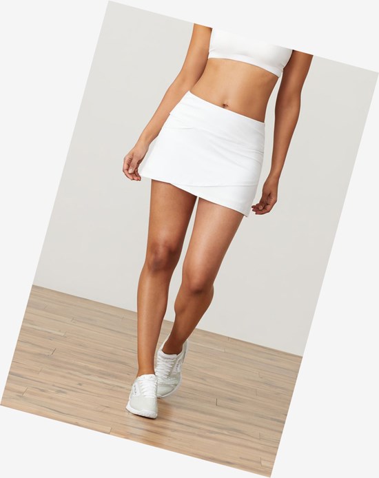 Fila Essentials Tiered Skort Blancas | 62ZFQGKNH