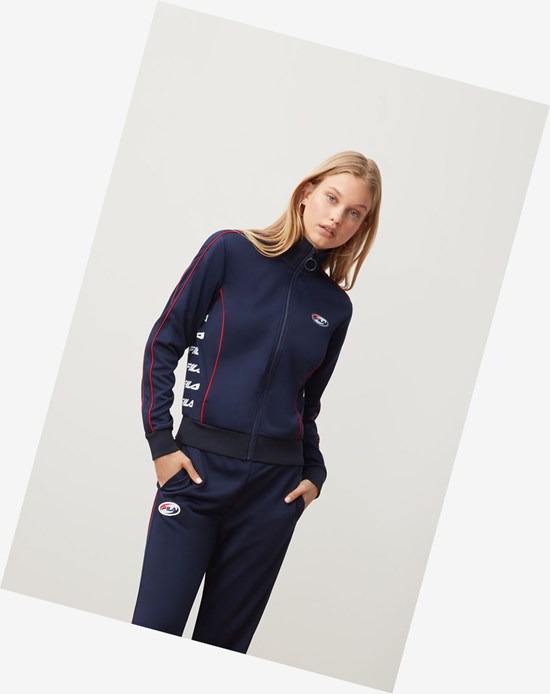 Fila Fernanda Pista Jacket Peac/Wht/Cred | 97GCJWLMH