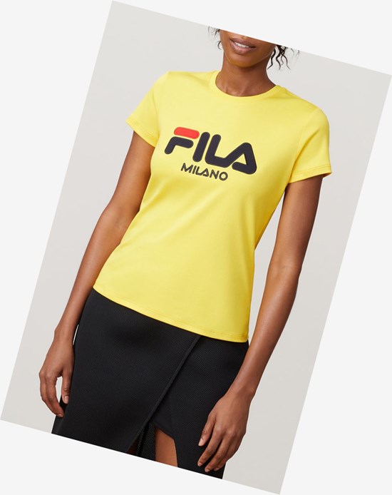 Fila Fila Milano Corta Sleeve Tee Amarillo | 12RLASGTK