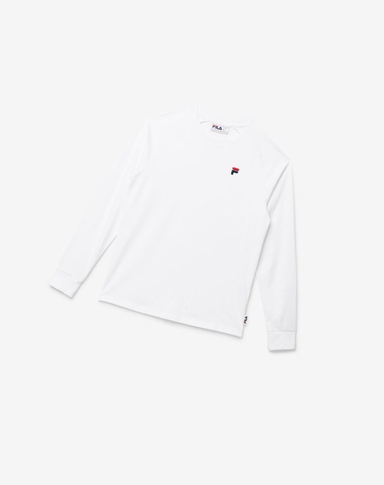 Fila Flynn Long Sleeve Tee Blancas | 62ULJSFHC