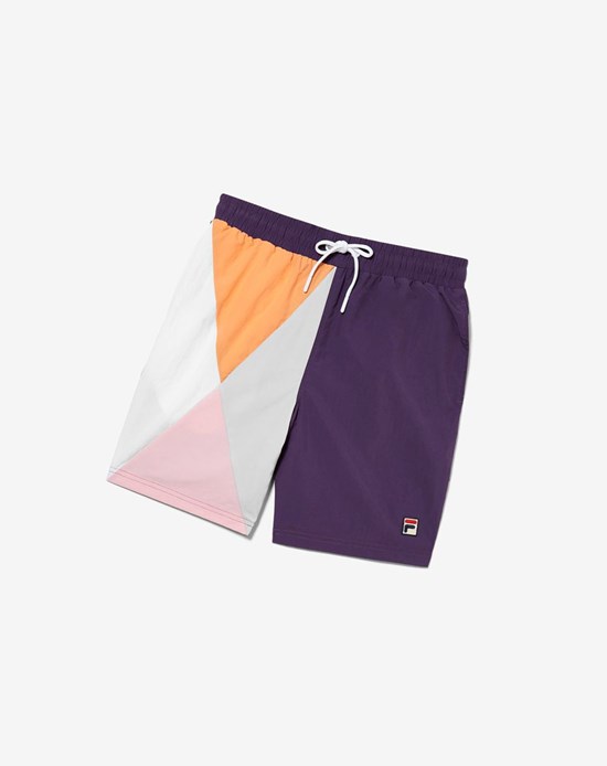 Fila Frazer Printed Swim Corta Naranjas Gris | 59ZKXPQNE