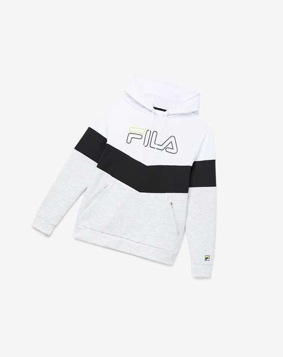 Fila Gerado Tech Hoodie Blancas Gris Claro | 68LMVRSDB