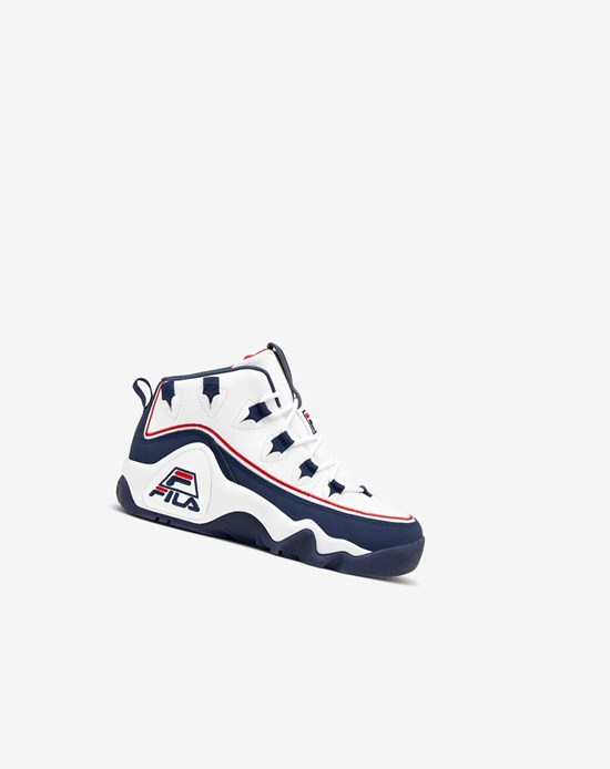 Fila Grant Hill 1 Offset Sneakers Blancas Azul Marino Rojas | 15NIBGUQS