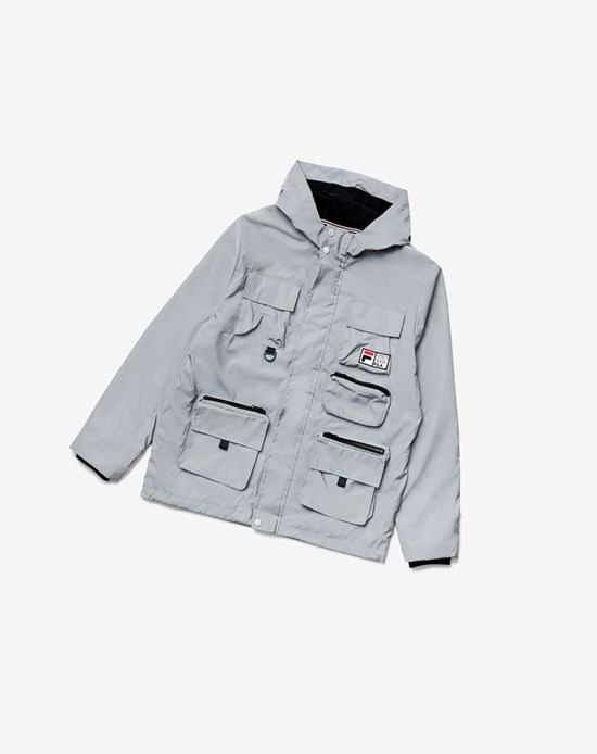 Fila Grivola Shell Jacket Plateadas | 91ZJULWOD