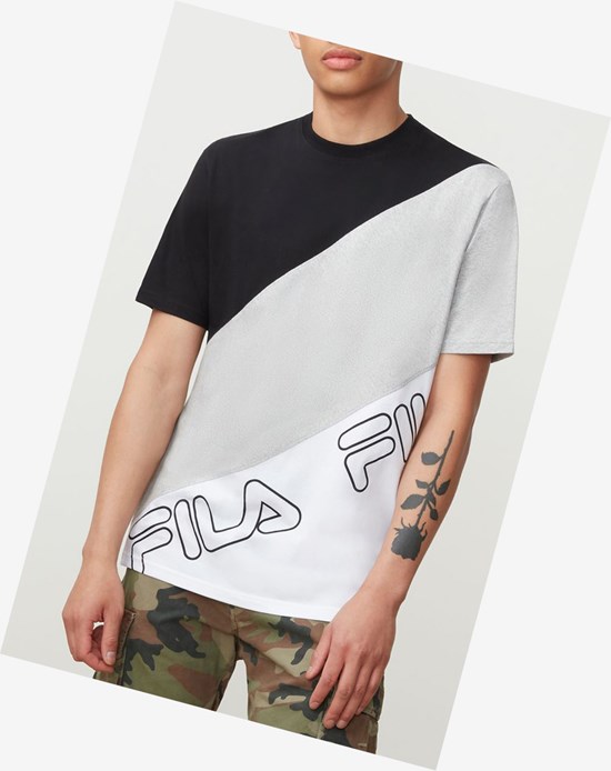 Fila Grove Tee Blk/Lgrym/Wht | 72IOQNACW