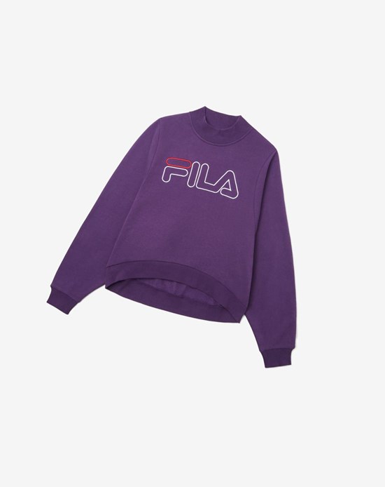 Fila Hanami Sweatshirt Moradas Blancas Rojas | 01OLJVITX