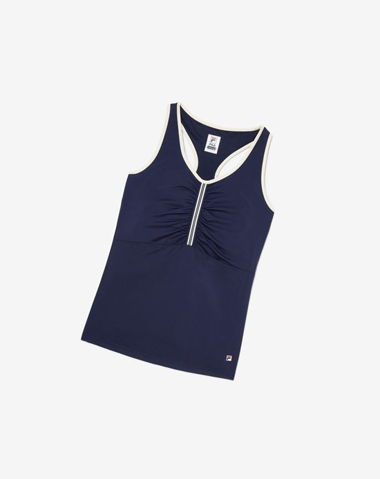 Fila Heritage Racerback Tank Azul Marino | 26FYLMQWC