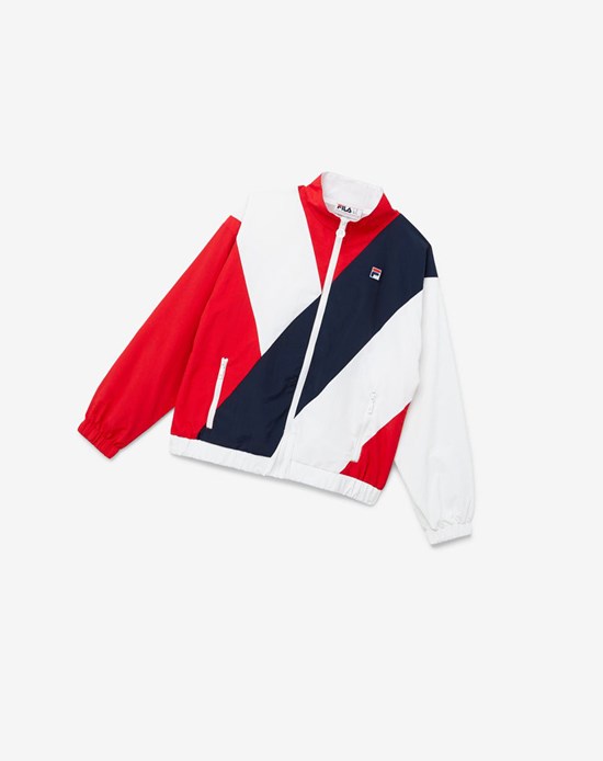 Fila Ishani Windbreaker Rojas Blancas | 72XFMIBCS