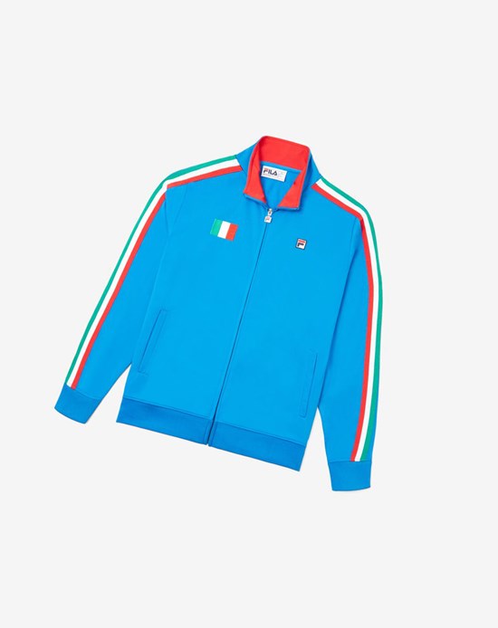 Fila Italy Pista Jacket Azules Rojas | 02JFDQUSW