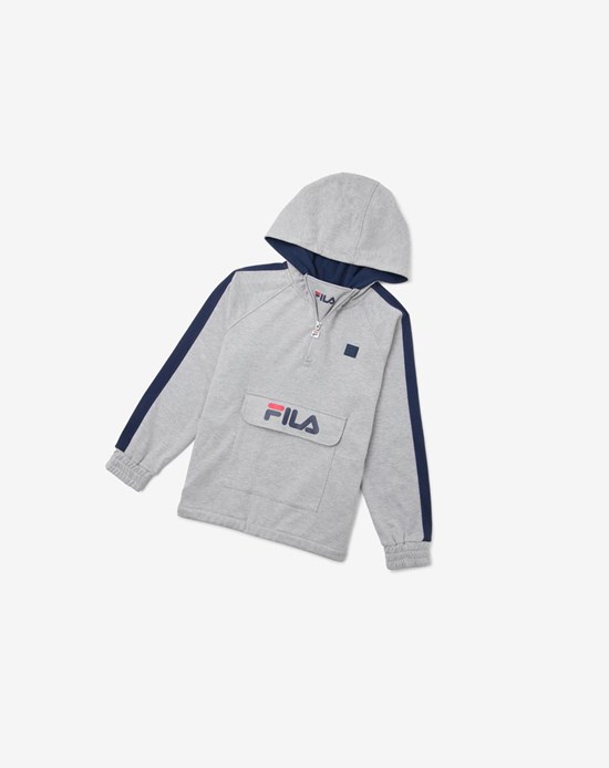 Fila James Hoodie Gris | 83EUTIPVF