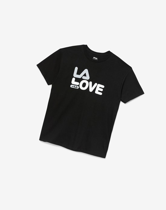 Fila La Love Tee Negras | 25XIMJGSP