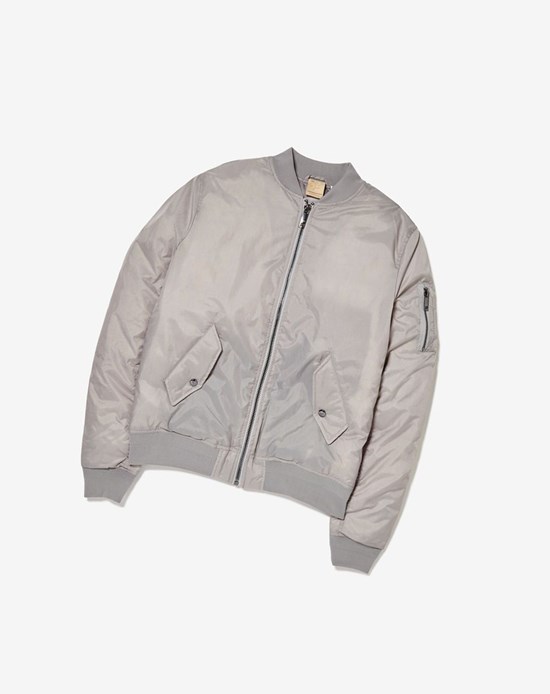 Fila Lau Bomber Jacket 289 Ash | 34GOTZFSI