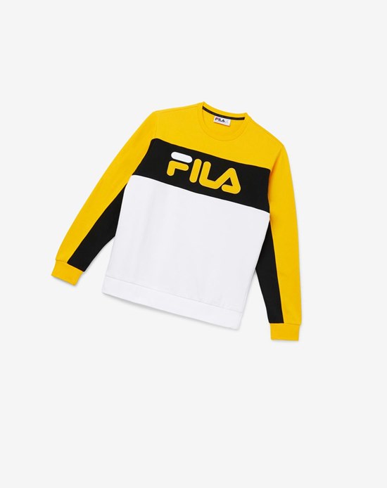 Fila Lesner Fleece Crew 755 Gfus/Blk/Wht | 26XFNMUDV