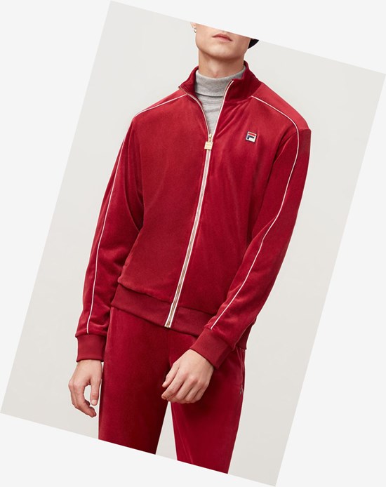 Fila Lineker Velour Jacket Tred/Wht | 18YHTZGME