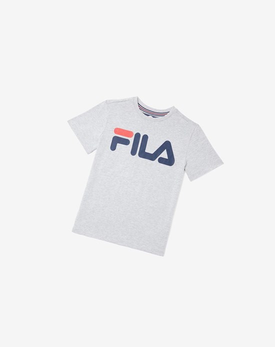 Fila Logo Tee Gris | 61CPFLABV