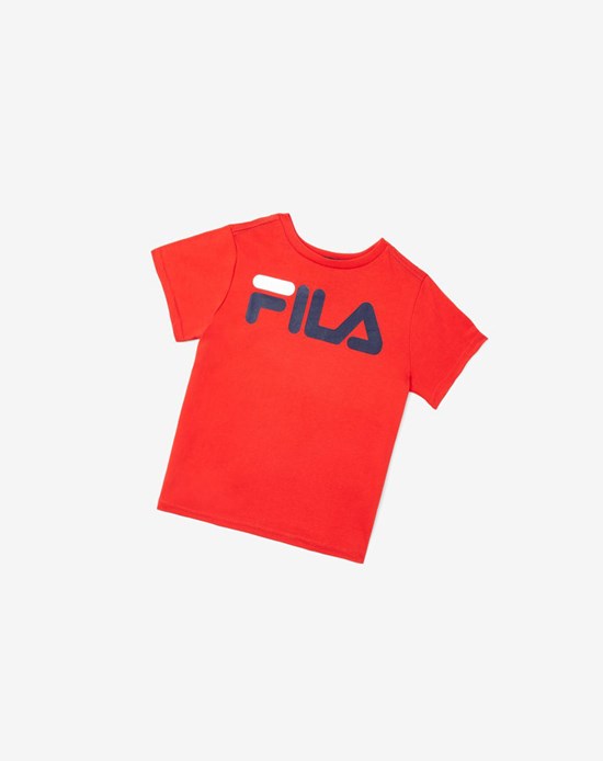 Fila Logo Tee Rojas | 59EBHYFDS