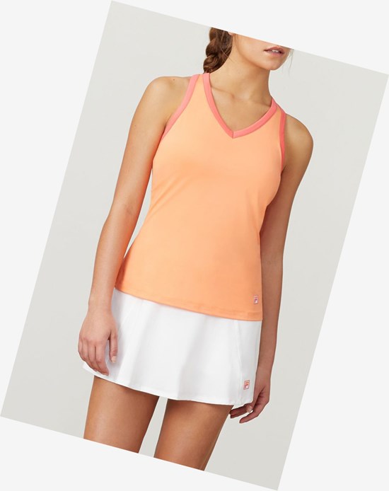 Fila Mad For Plaid Cross Back Cami Tank Coral Blancas | 35RPCUXAH