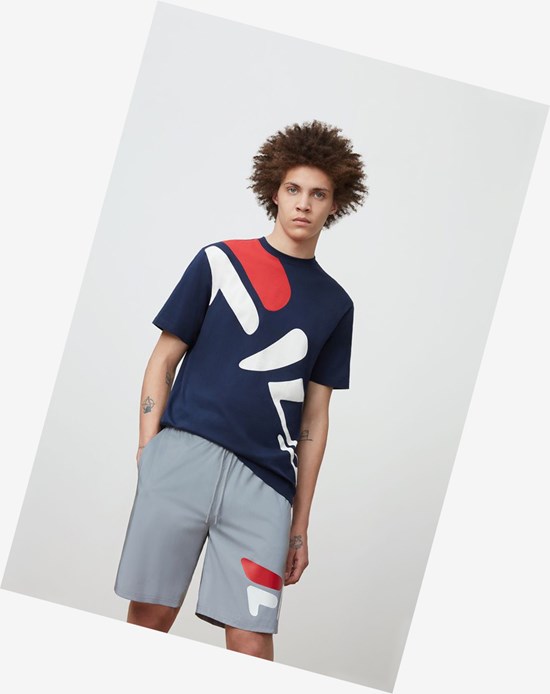 Fila Marcel Estampadas Tee Peacoat | 76GNRQBSC