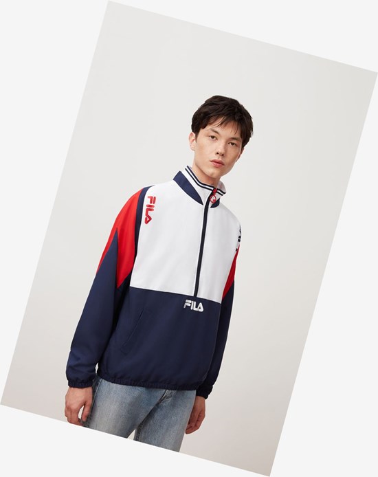 Fila Marty Windjacket Peac/Wht/Cred | 64NVDSMUY