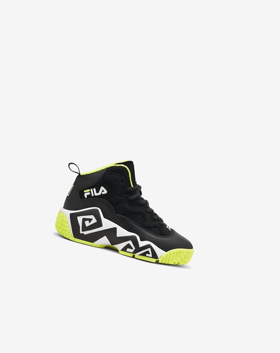 Fila Mb Tenis Shoes Blk/Sfty/Wht | 53UMRIBKY