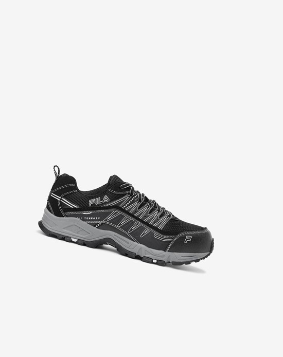 Fila Memory All Terrain Peak Slip Resistant Steel Puntera Shoe Boots Blk/Blk/Msil | 74GVRQUNM