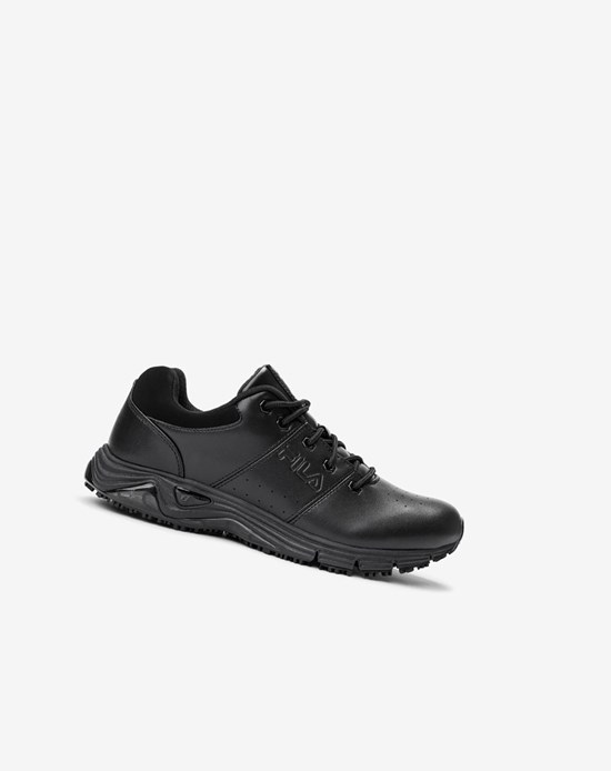 Fila Memory Breach Low Slip Resistant Shoe Casuales Shoes Black/Black/Blk | 75QIYGOBR