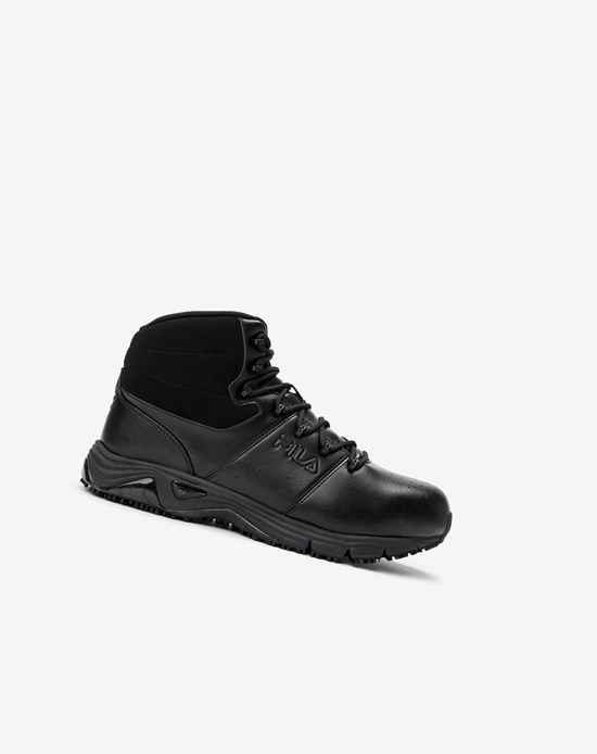 Fila Memory Breach Slip Resistant Steel Puntera Shoe Boots Black/Black/Blk | 86VJOPXRL