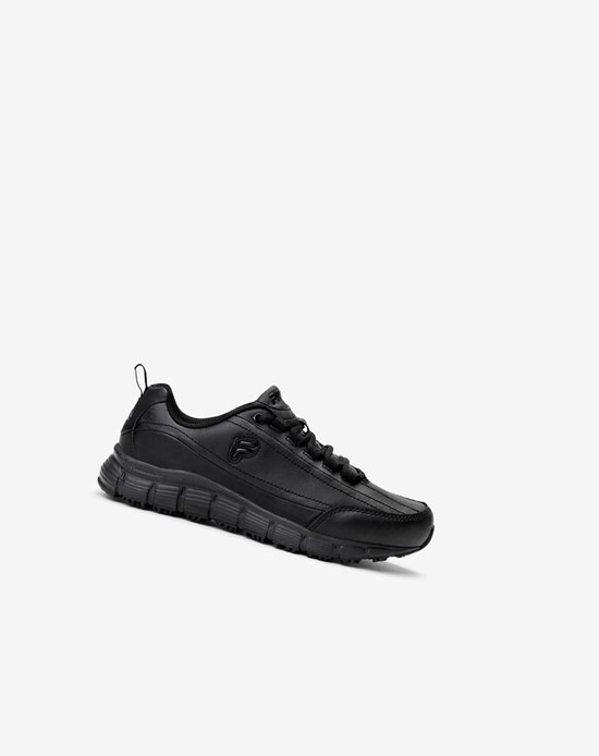 Fila Memory Radiance Slip Resistant Anchos Ancho Shoe Casuales Shoes Black/Black/Blk | 07XIZCNAV