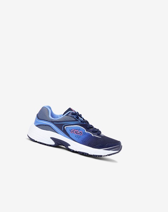 Fila Memory Runtronic Slip Resistant Shoe Casuales Shoes Azul Marino Rosas | 31SPIBORW