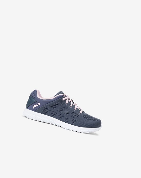 Fila Memory Techknit Slip And Agua Resistant Shoe Casuales Shoes Rosas Blancas | 68FJILAVQ