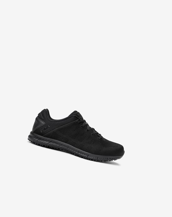 Fila Memory Techknit Slip And Agua Resistant Shoe Casuales Shoes Negras | 80AYSLZQV