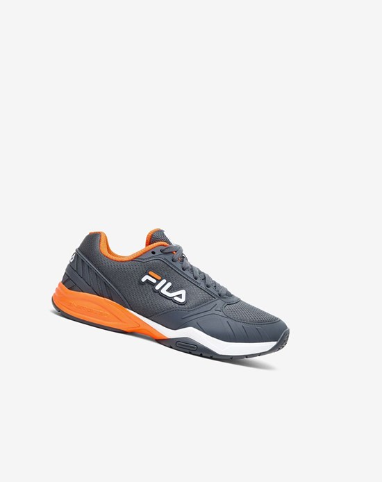 Fila Men’S Volley Zone Tenis Shoes Verde Menta Blancas Naranjas | 57LBFMHZN