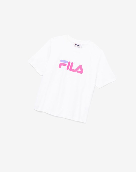 Fila Miss Eagle Tee Blancas Rosas Moradas | 67DALCENJ