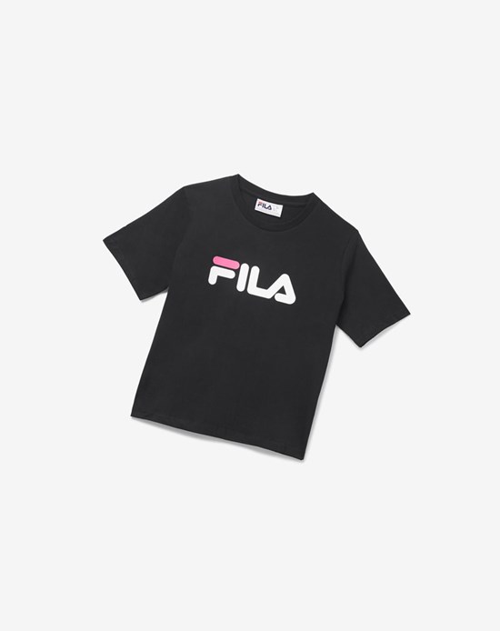 Fila Miss Eagle Tee Negras Blancas Rosas | 42CIQZVNS