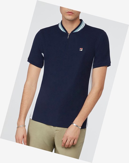 Fila Moretti Henley Navy/Wht/Prbl | 74VZEBJFI