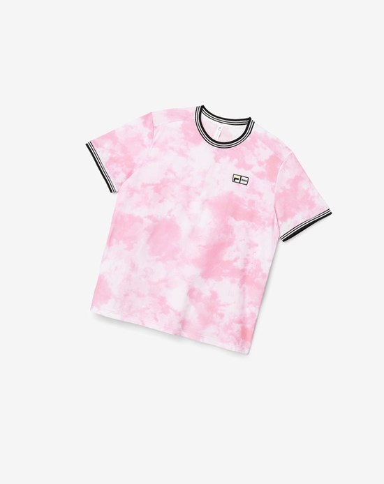 Fila Msgm X Fila Printed Performance Tee Rosas Negras | 37MGQJSYT