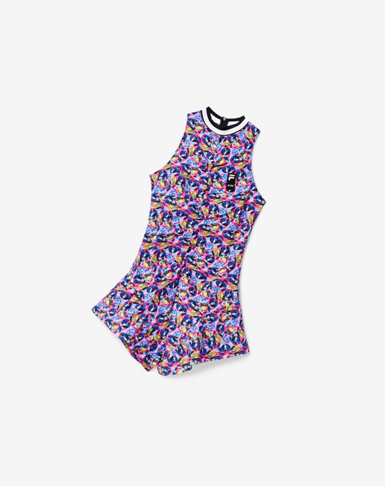 Fila Msgm X Fila Tie Dye Romper Vestido Rosas | 65CRXAMUL