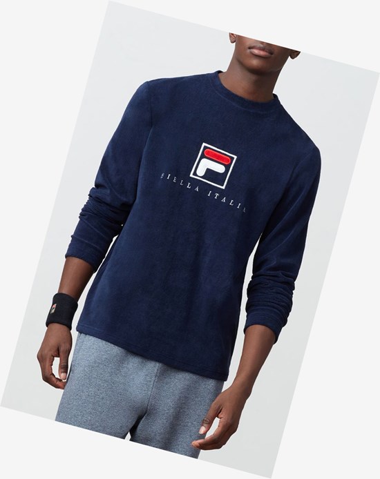 Fila Nicolo Long Sleeve Crew Peac/Wht/Cred | 89YNEDKJC