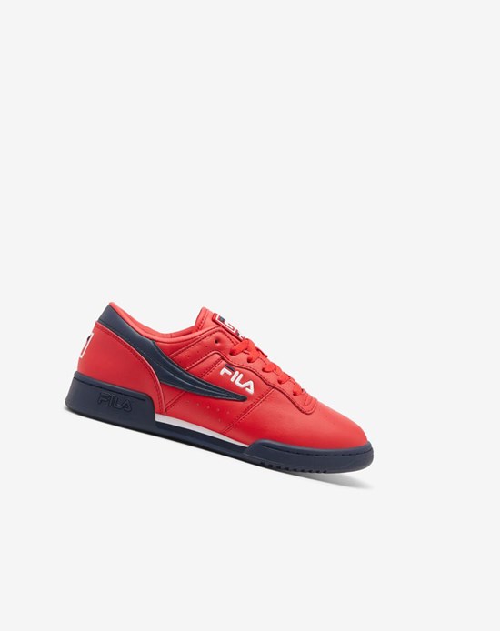 Fila Original Fitness Tenis Shoes Rojas Azul Marino Blancas | 32FECNHGA