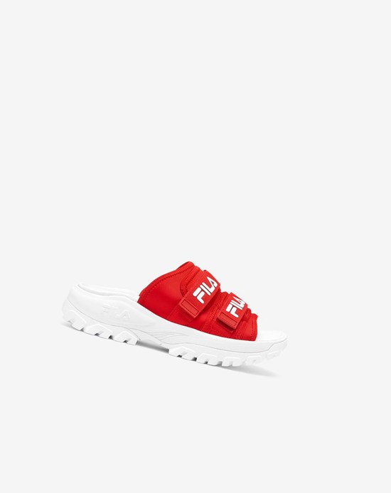 Fila Outdoor Chanclas Chanclas Sandals Rojas Blancas Blancas | 14ZAFTUHR